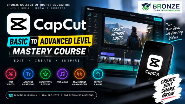 CapCut Basic to Advanced Level Mastery Course
